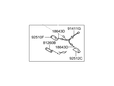 Hyundai 92501-2S510 Lamp Assembly-License Plate