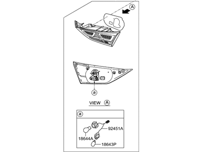 2018 Hyundai Elantra Tail Light - 92403-F2120
