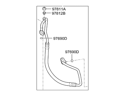 Hyundai Elantra A/C Hose - 97762-M6450