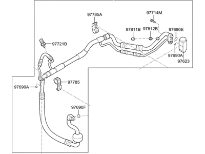 Hyundai 97775-F2400 Tube Assembly-Suction & Liquid