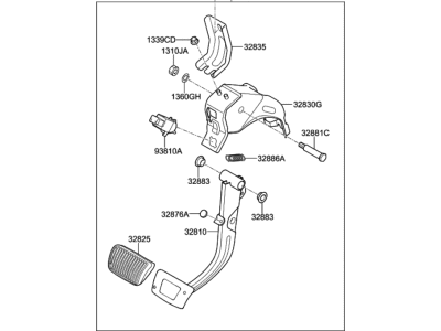2018 Hyundai Tucson Brake Pedal - 32800-D9150
