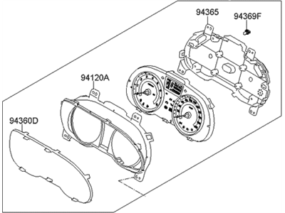 Hyundai Instrument Cluster - 94001-1R015