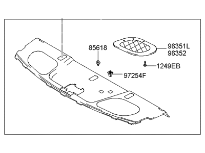 Hyundai 85650-2D200-ZE Trim Assembly-Package Tray