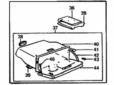 Hyundai Excel Glove Box - 84705-21110-EB