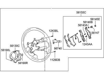 2000 Hyundai Elantra Steering Wheel - 56110-2D700-SO