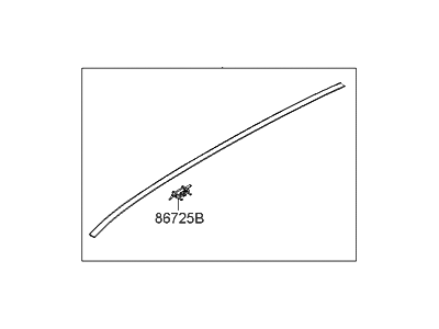 Hyundai 87210-2E000 Moulding Assembly-Roof,LH