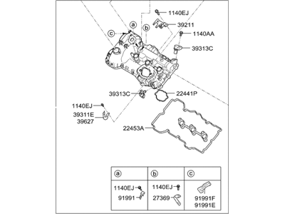 Hyundai 22410-3CGA4 Cover Assembly-Rocker,LH