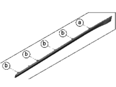 Hyundai Genesis Electrified G80 Door Moldings - 87731-T1001