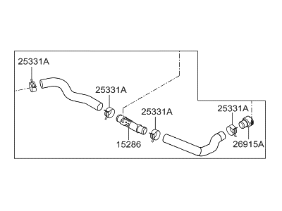 Hyundai 25414-D9500 Hose Assembly-Radiator,Upper