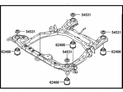 2006 Hyundai Santa Fe Front Cross-Member - 62400-0W000