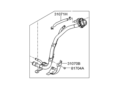 2020 Hyundai Elantra Fuel Filler Neck - 31030-F3500