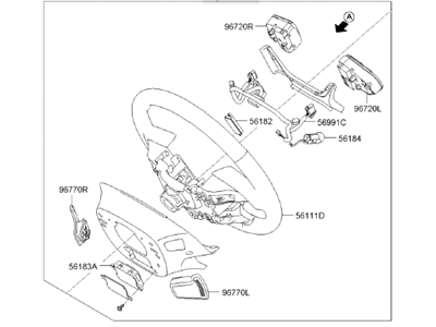 Hyundai 56100-B1150-RNB Steering Wheel Assembly