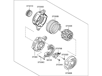 2018 Hyundai Elantra Alternator - 37300-2E721