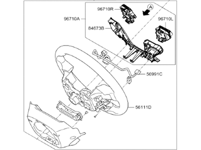 Hyundai 56100-C2810-TRY Steering Wheel Assembly