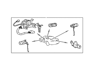 Hyundai 81905-23102 Lock Key & Cylinder Set