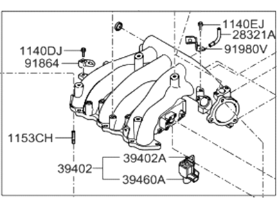 Genuine Hyundai 29210-24552 Surge Air Intake Tank Assembly Genuine Hyundai 29210-24552 Surge Air Intake Tank Assembly