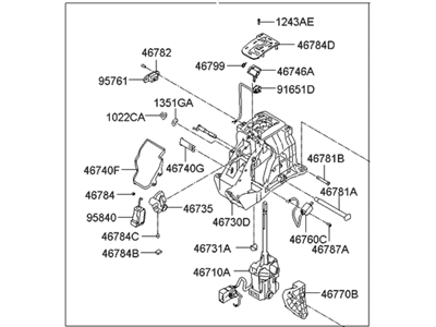 Hyundai 46700-3M000 Lever Assembly-Automatic Transmission