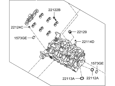 Hyundai Santa Fe Cylinder Head - 516R5-3CA00