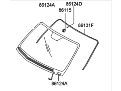 Hyundai Santa Fe Windshield - 86110-2B060