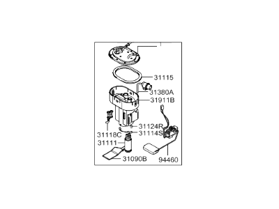 Hyundai 31110-2E301 Complete-Fuel Pump