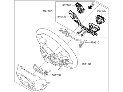 Hyundai 56110-E6260-TRY Steering Wheel Assembly