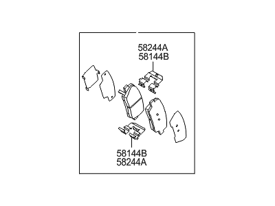 2010 Hyundai Genesis Brake Pad Set - 58302-3MA00