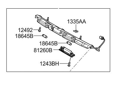 Hyundai 92501-3M010 Lamp Assembly-License Plate