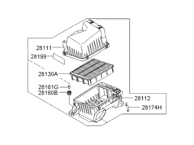 Hyundai Azera Air Filter Box - 28110-3L500