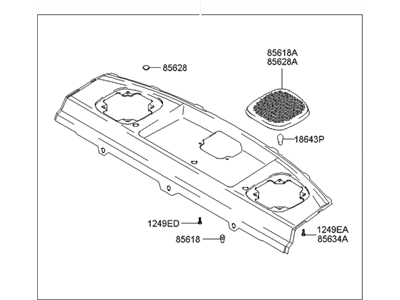 Hyundai 85610-25100-LT Trim Assembly-Package Tray