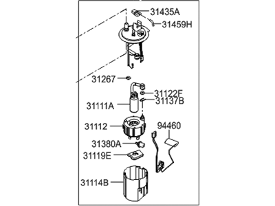 Hyundai 31110-2S600 Complete-Fuel Pump