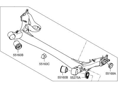 Hyundai 55100-A5501 Torsion Axle Complete