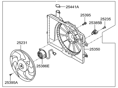 2020 Hyundai Elantra Fan Motor - 25380-F3300