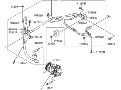 Hyundai Santa Fe A/C Hose - 97759-2W800