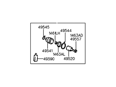 1992 Hyundai Elantra CV Joint Boot - 49505-33A11