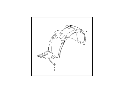 Hyundai 86811-3M001 Front Wheel Guard Assembly,Left