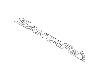 Hyundai 86310-2W000 Santafe Emblem, Left