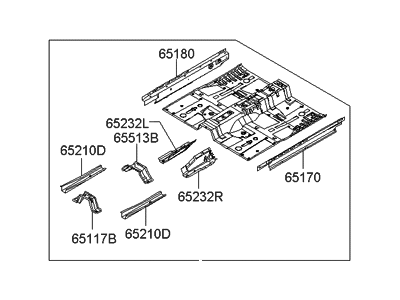 Hyundai 65110-3L150 Panel Assembly-Front Floor "B"