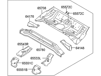 Hyundai Elantra Floor Pan - 65510-3X200