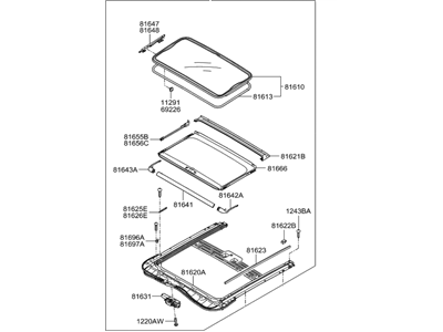 Hyundai 81600-F2000-XUG Sunroof Assembly