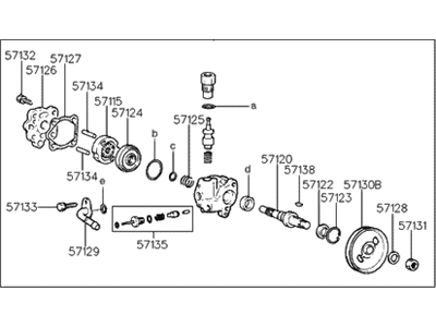 1994 Hyundai Sonata Power Steering Pump - 57100-34000