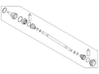 Hyundai Genesis Axle Shaft - 49601-B1200