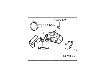 Hyundai 28140-F2400 Hose Assembly-Air Intake