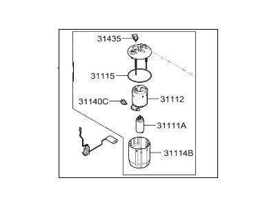 Hyundai 31110-D2000 Fuel Pump & Sender Module Assembly