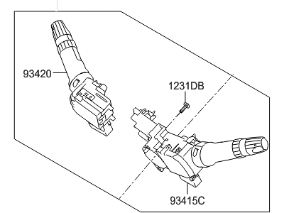 Hyundai 93400-1R060 Switch Assembly-Multifunction