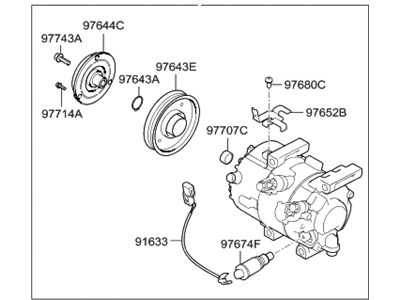 2020 Hyundai Elantra GT A/C Compressor - 97701-F2500