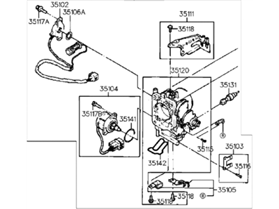 1989 Hyundai Sonata Throttle Body - 35100-35000