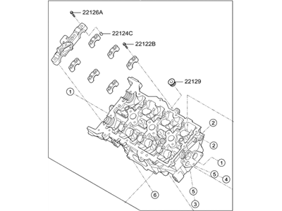 2022 Hyundai Genesis G90 Cylinder Head - 22110-3L100