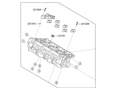 2021 Hyundai Genesis G90 Cylinder Head - 22110-3L150