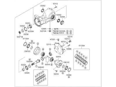 2008 Hyundai Veracruz Differential - 53000-24000