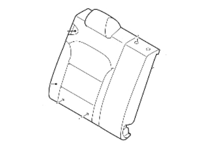 Hyundai 89460-F2550-YJA Rear Seat Cushion Covering, Right